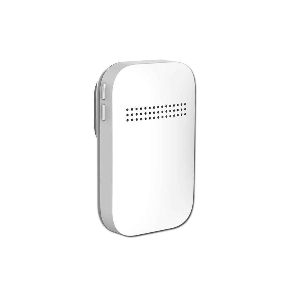 Luminous Small-Sized No Battery Self Powered Wireless Doorbell Outdoor Waterproof US/EU/UK Plug Remote Control Kinetic Door Bell: WHITE / UK
