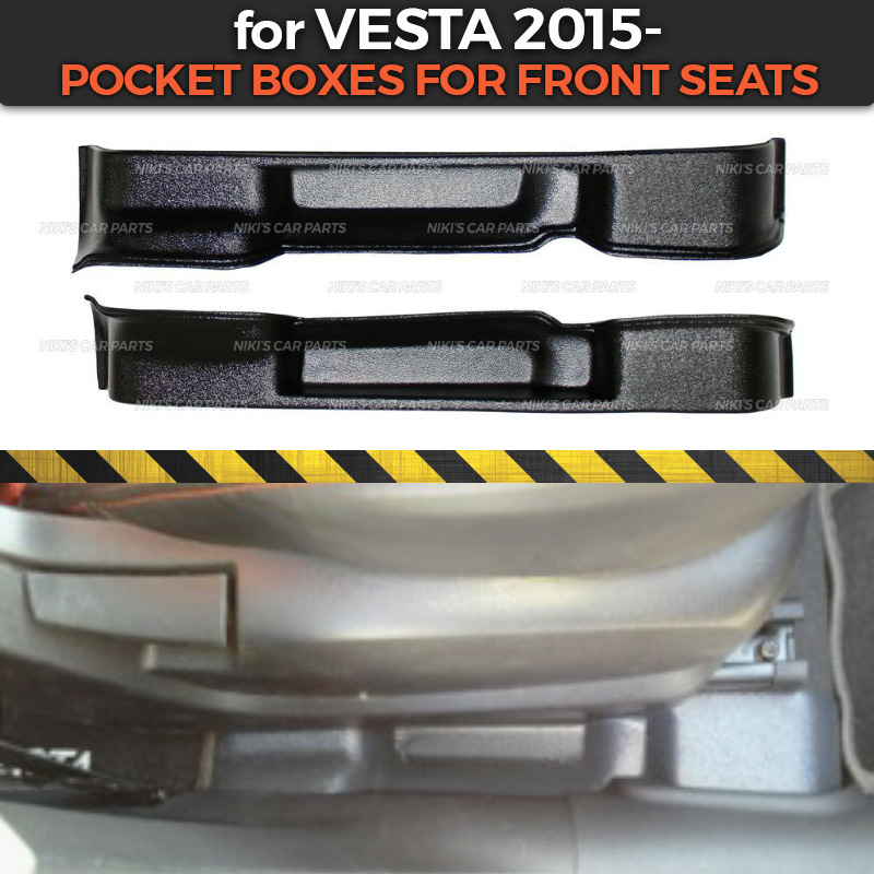 Pocket Dozen Voor Lada Vesta -Voor Voorstoelen Plastic Abs Reliëf Functie Zakken Auto-Styling Accessoires Interieur molding