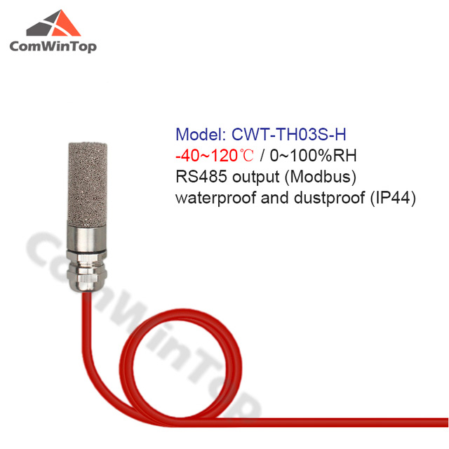 RS485 Modbus Water Proof Temperature Humidity Sensor Probe: WHITE