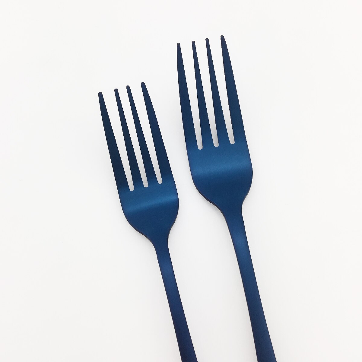 Royal 10 stk mat sort bestik bestik sæt rustfrit stål spisestel skarp bøf kniv kage gafler skeer blå service sæt