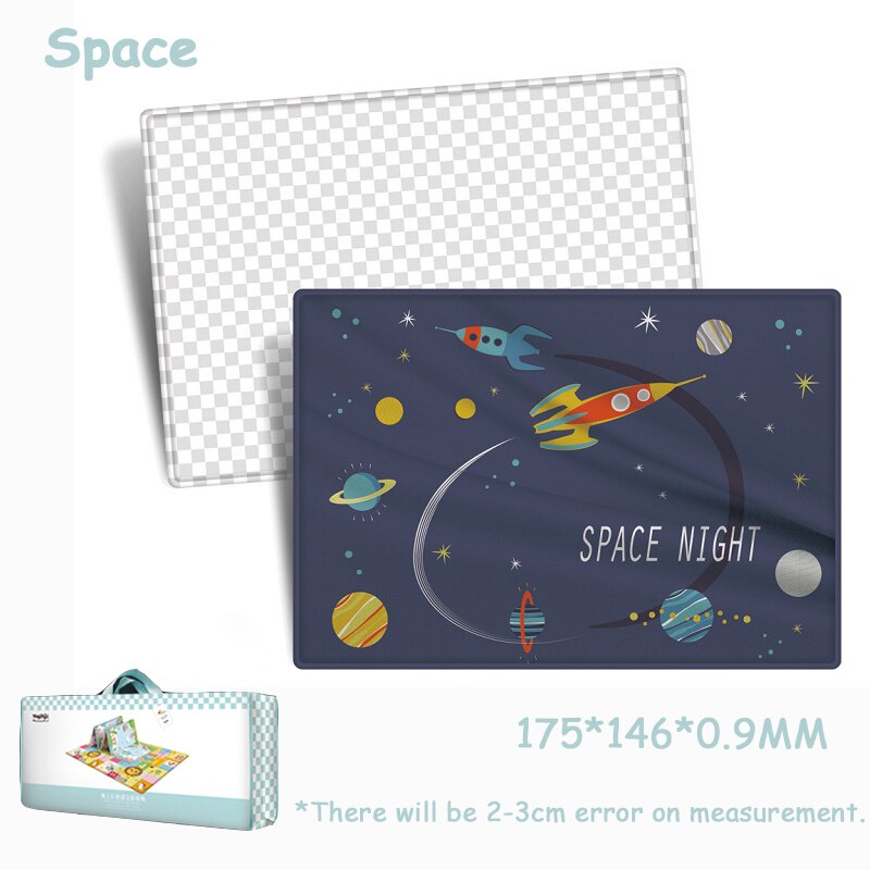 Dikke Niet Giftig Opvouwbare Baby Foam Speelmat Kids Tapijt Tapijt Dubbelzijdig Klimmen Pad Kids Rug Activitys games Ldpe/Xpe: Space