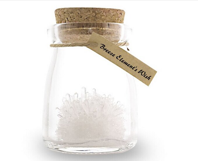 DIY Wachsenden Wünschen Wachsen EINE Kristalle Magie Wishing Kristall Kit Kinder Magische Wünsche Glas Spielzeug Weihnachten Pädagogisches Für Kinder: White