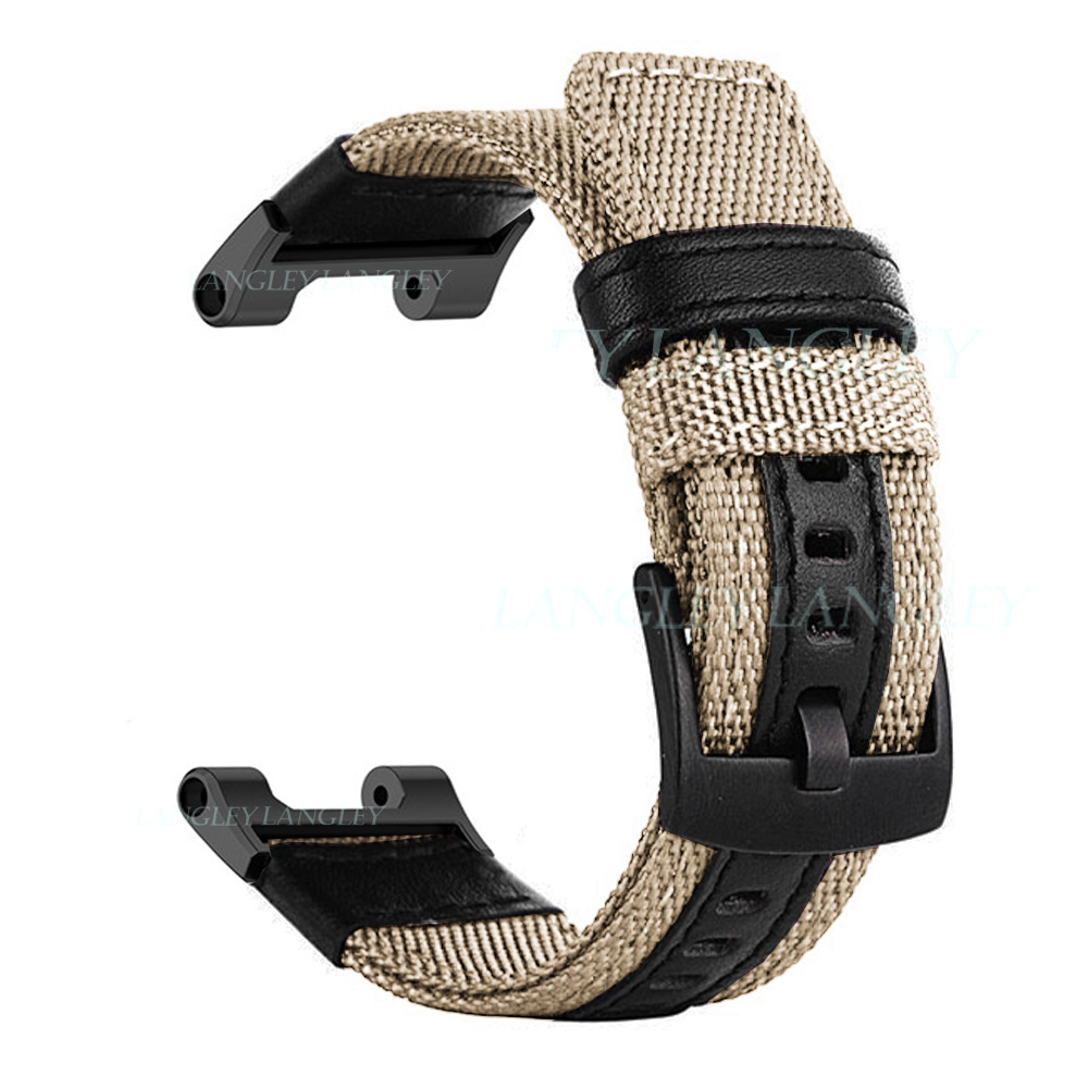 For huami amazfit t-rex ranneke nylon kellon ranneke xiaomi huami tyrannosaurus älykello tarvikkeet rannerengas pikalukitus 22mm: Khaki