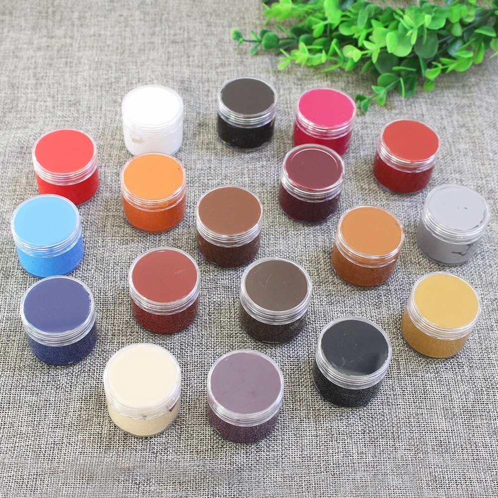 30ml piel pintura roja para pintar bolso de cuero, sofá, zapatos y ropa esponja y guantes gratis pinturas acrílicas