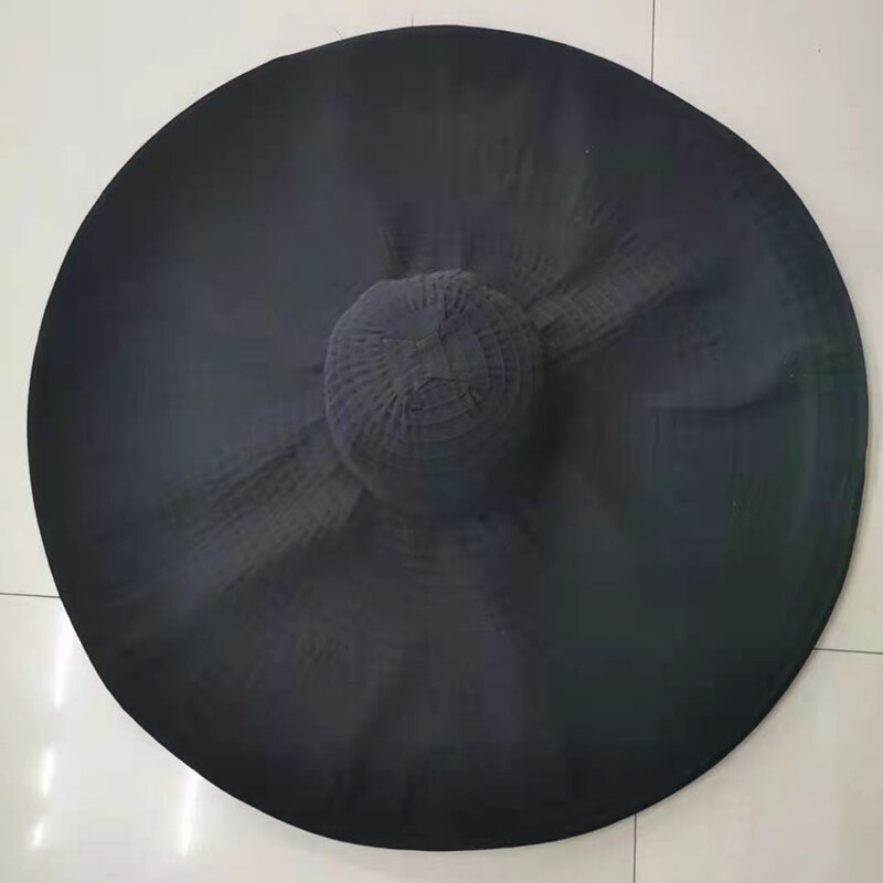 Chapeau en tissu à Large bord de 70CM pour femmes, surdimensionné et pliable, idéal pour la plage ou les voyages, à la: 1