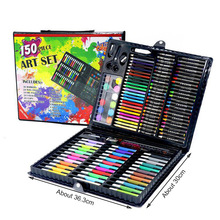 150 Pcs/Set Kids Art Set Children Drawing Set Water Color Pen Crayon Oil Pastel Painting Drawing Tool Art supplies stationery