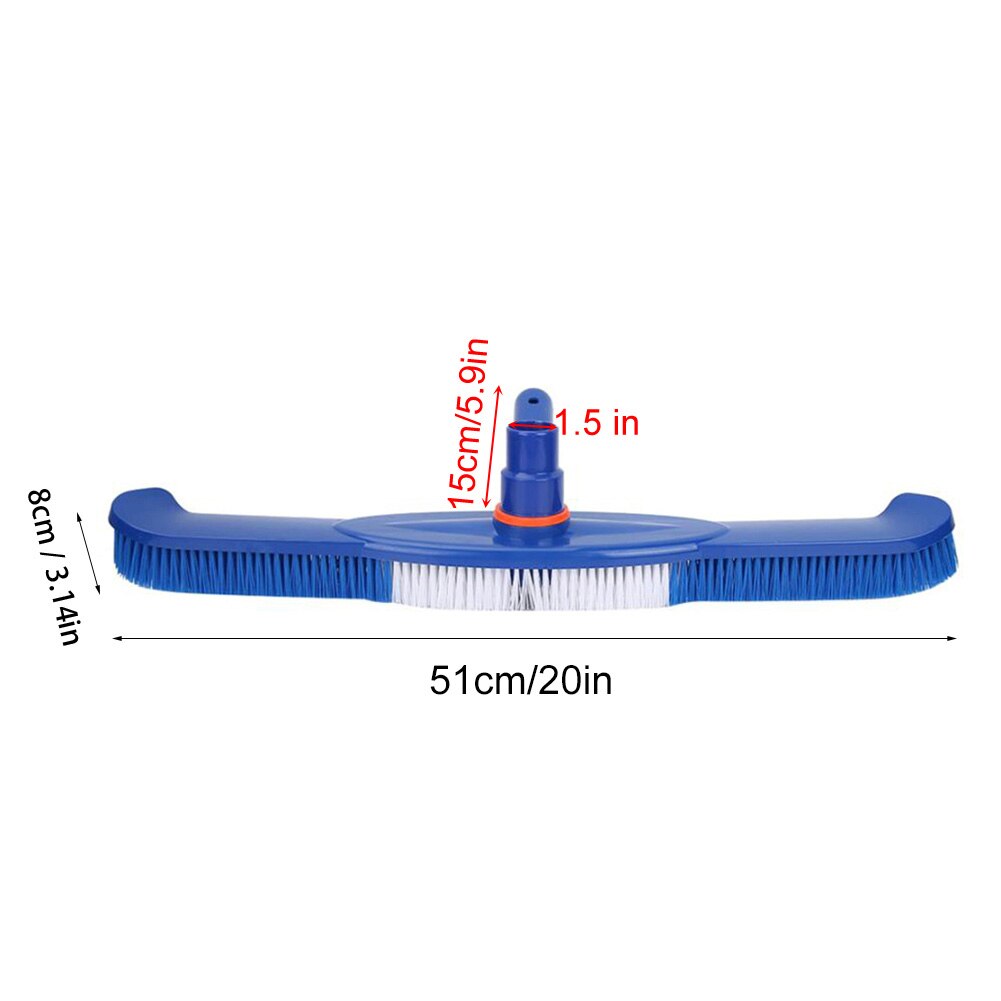 Durable 20inch Swimming Pool Cleaning Brush Head Pond Wall Floor Broom Cleaner Tool Suction Head Pool Brush Pool Accessories