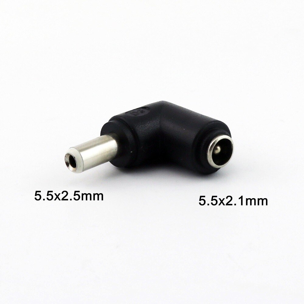 20 stuks DC 5.5x2.1mm Vrouwelijke Jack Naar 5.5mm x 2.5mm Mannelijke Plug 90 Graden Rechts hoek Adapter Connector