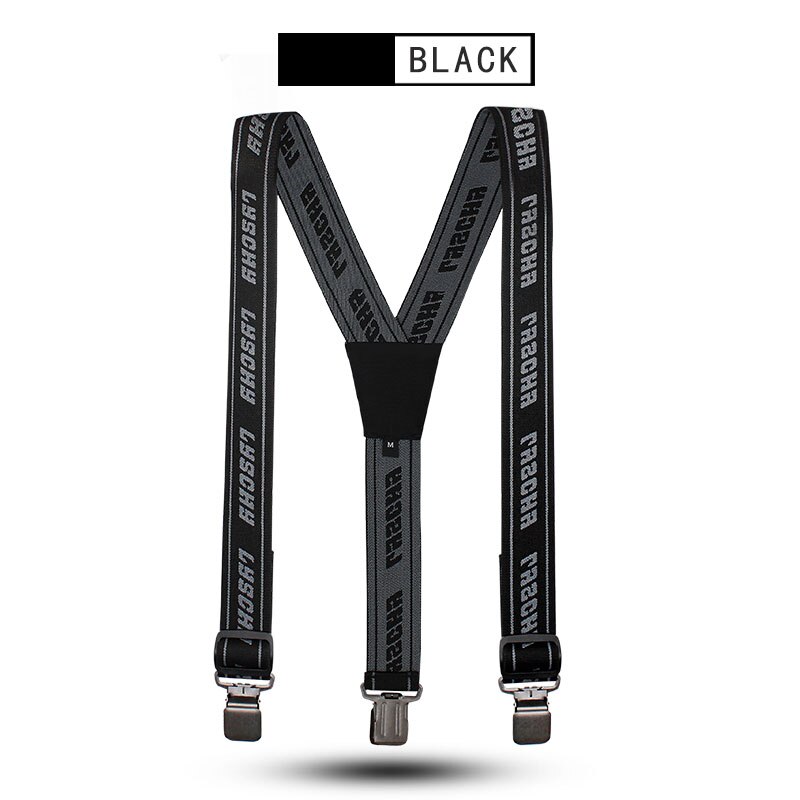 LYSCHY Highly Elastic Motorcycle Pants Suspender Adjustable Motocross Pants Suspenders Motorcycle Equipment With Suspenders: Black / L(170cm-185cm)