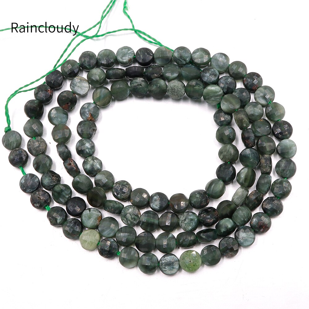 Natural 2x4mm seraphinite clinochlore plana redonda facetado perles verde pedra preciosa para contas de jóias needlework diy especial kralen