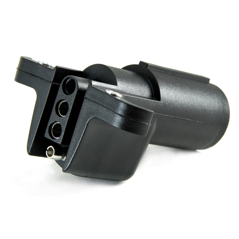 TIROL 6 Way Round Pin to 4 Way Flat Trailer Wiring Adapter Trailer Light Plug Connector RV Boat