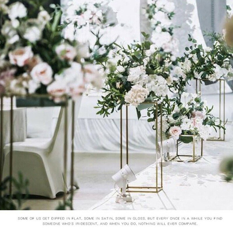 1pc blomstervaser gulvvaser søjleholder metal vej bly bryllup dekor