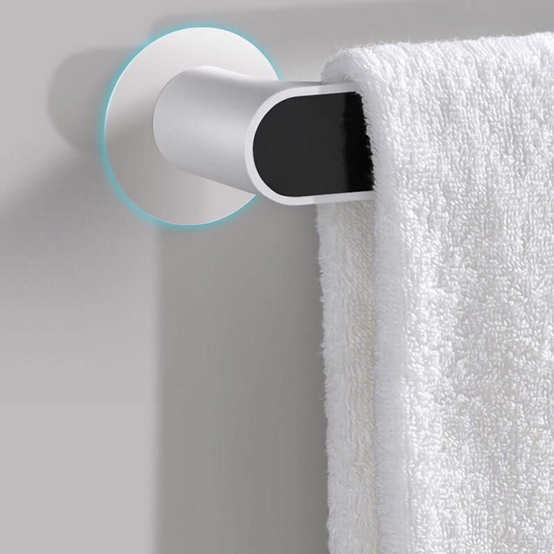 Håndklædestativ vægmonteret ikke-perforeret håndklædestativ badeværelse håndklædestativ hylde rulle papirholder krog badeværelse opbevaringsstativ