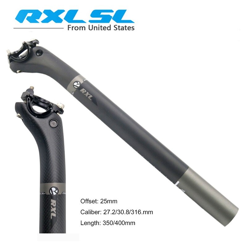 Tige de selle en carbone RXL SL 27.2/30.8/31.6mm tige de selle vtt en Fiber de carbone tige de selle de vélo 350/400mm Offset 25mm tige de selle de route