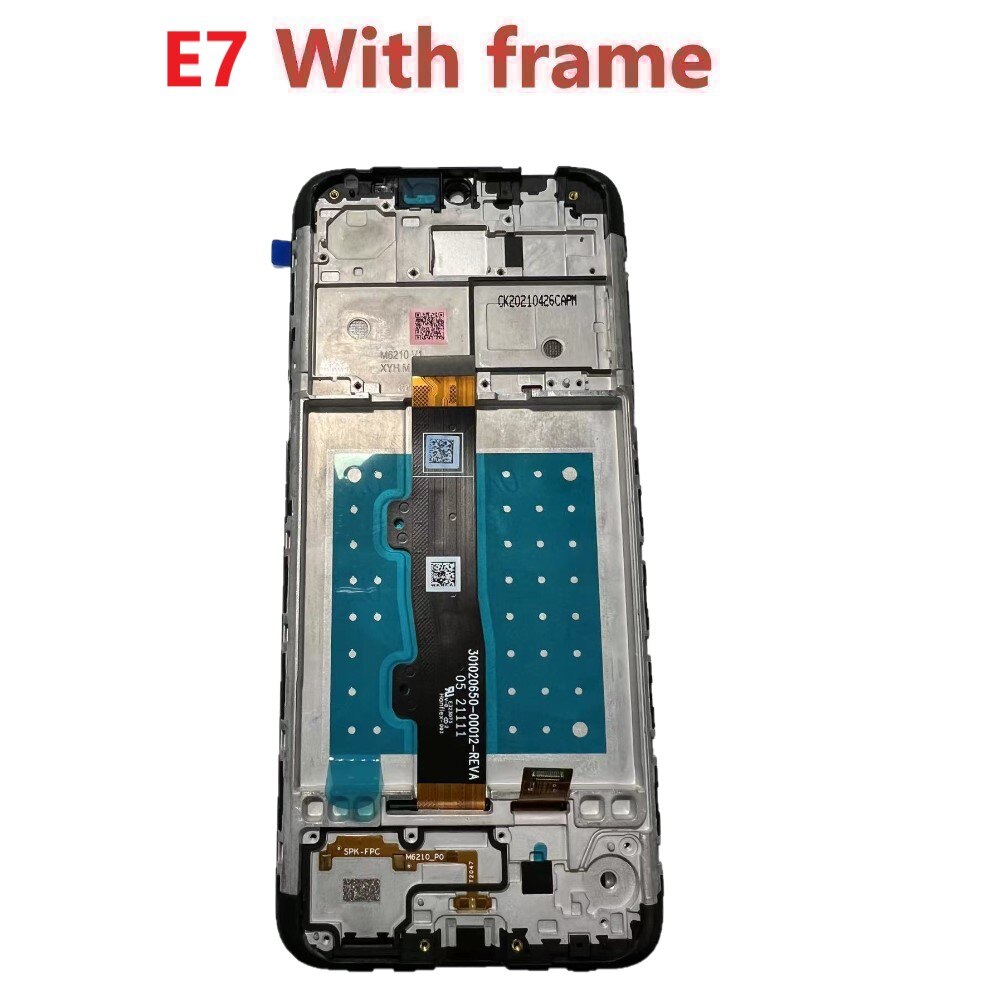 Originaler lcd-touchscreen-digitizer für motorola moto  e7, passend für moto  e7 lcd  xt2052 xt2052-1 und moto  e7 power lcd  xt2097 mit rahmen: E7 mit rahmen