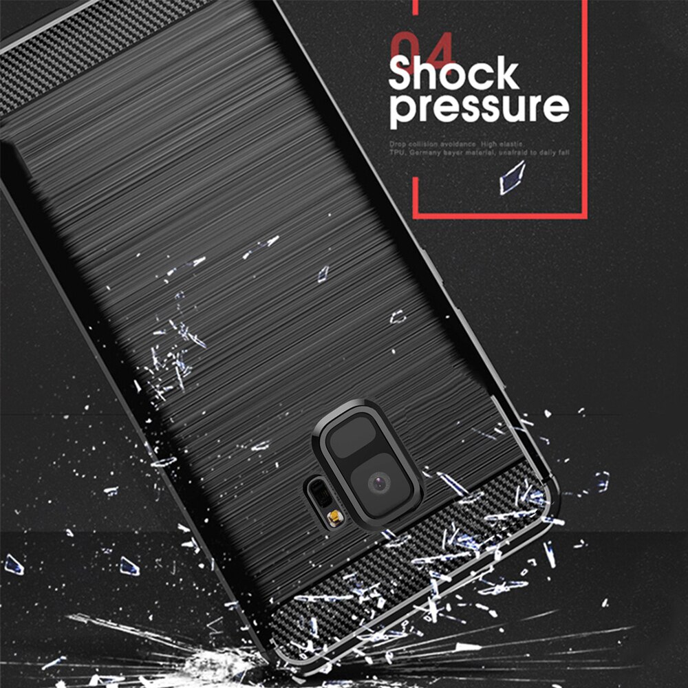 For Samsung Galaxy S9 S 9 Plus Case Carbon fiber Cover Full Protection Phone Case For Samsung S9+ Cover Shockproof Bumper Shell