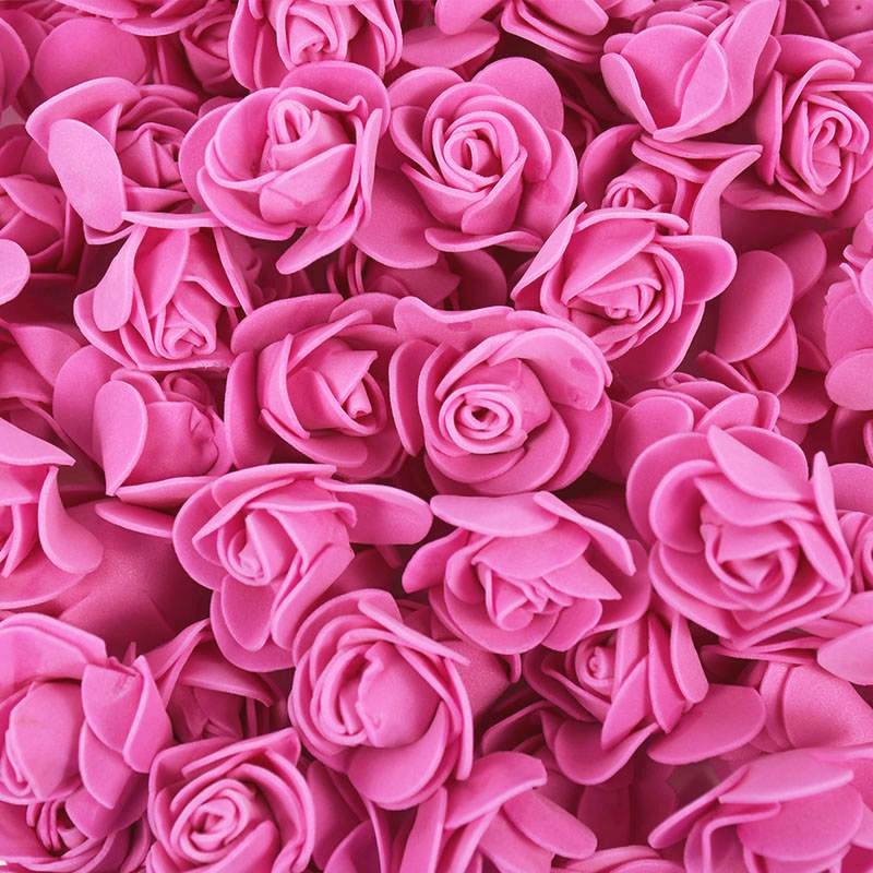 100/300Pcs 3cm Foam Rose Artificial Flowers Head Teddy Bear Roses Handmade DIY Decoration Wedding Valentines Day Home Decor
