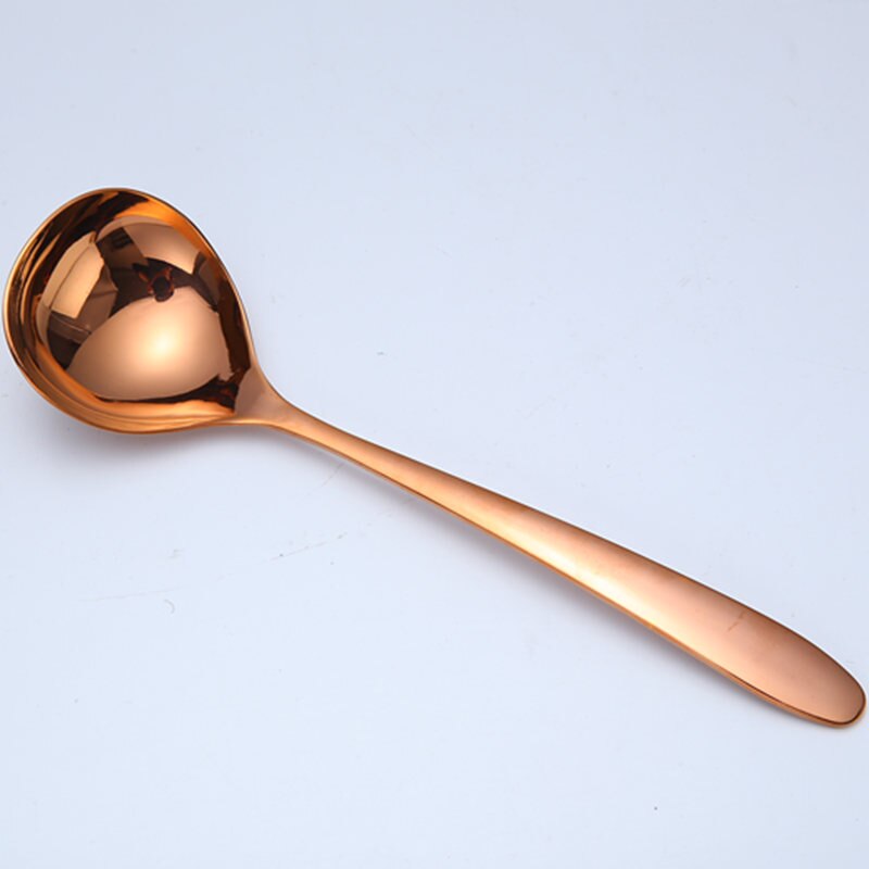 Langt/kort håndtak 304 spiseskjeer i rustfritt stål fortykket varm kjele suppeskje til dessert iskrem kjøkkenbestikktilbehør: 8 / 20.5cm