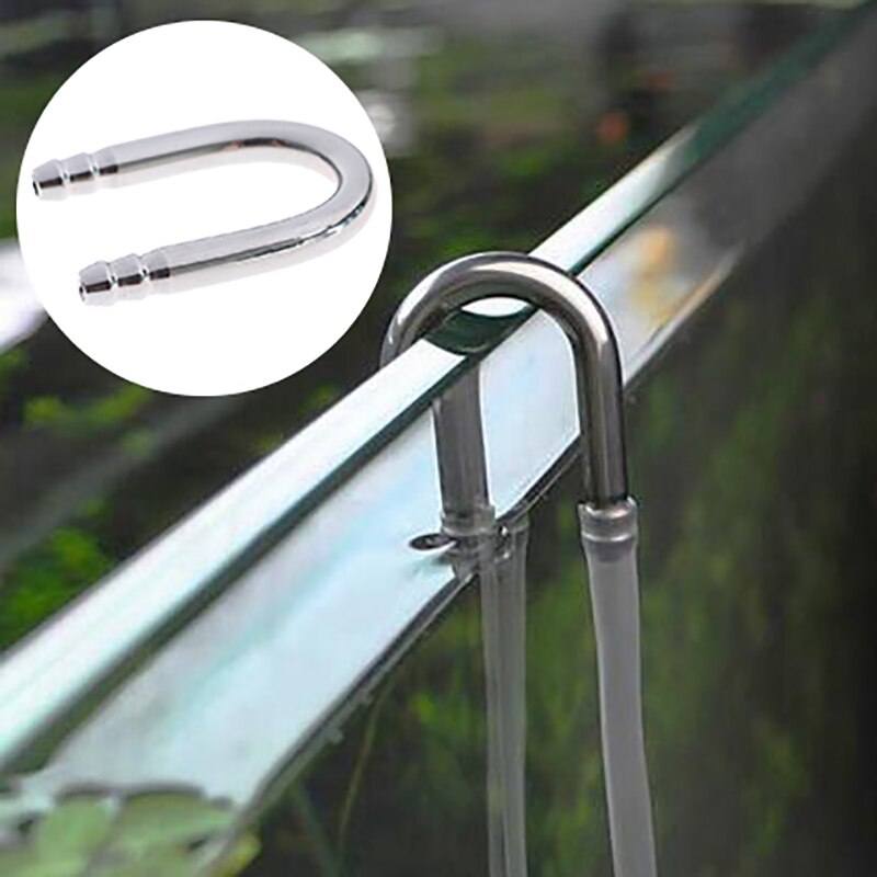 1 pc u-vormige connectoren beluchter zuurstofpomp  co2 systeemaccessoires voor aquarium vis tank luchtslang 4-5mm binnendiameter