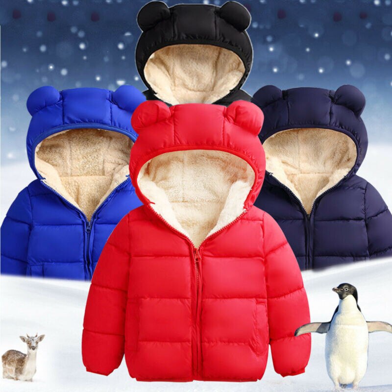 Emmababy Infant Kids Baby Boys Girls Hooded Coat Jacket Winter Toddler Thick Warm Outwear