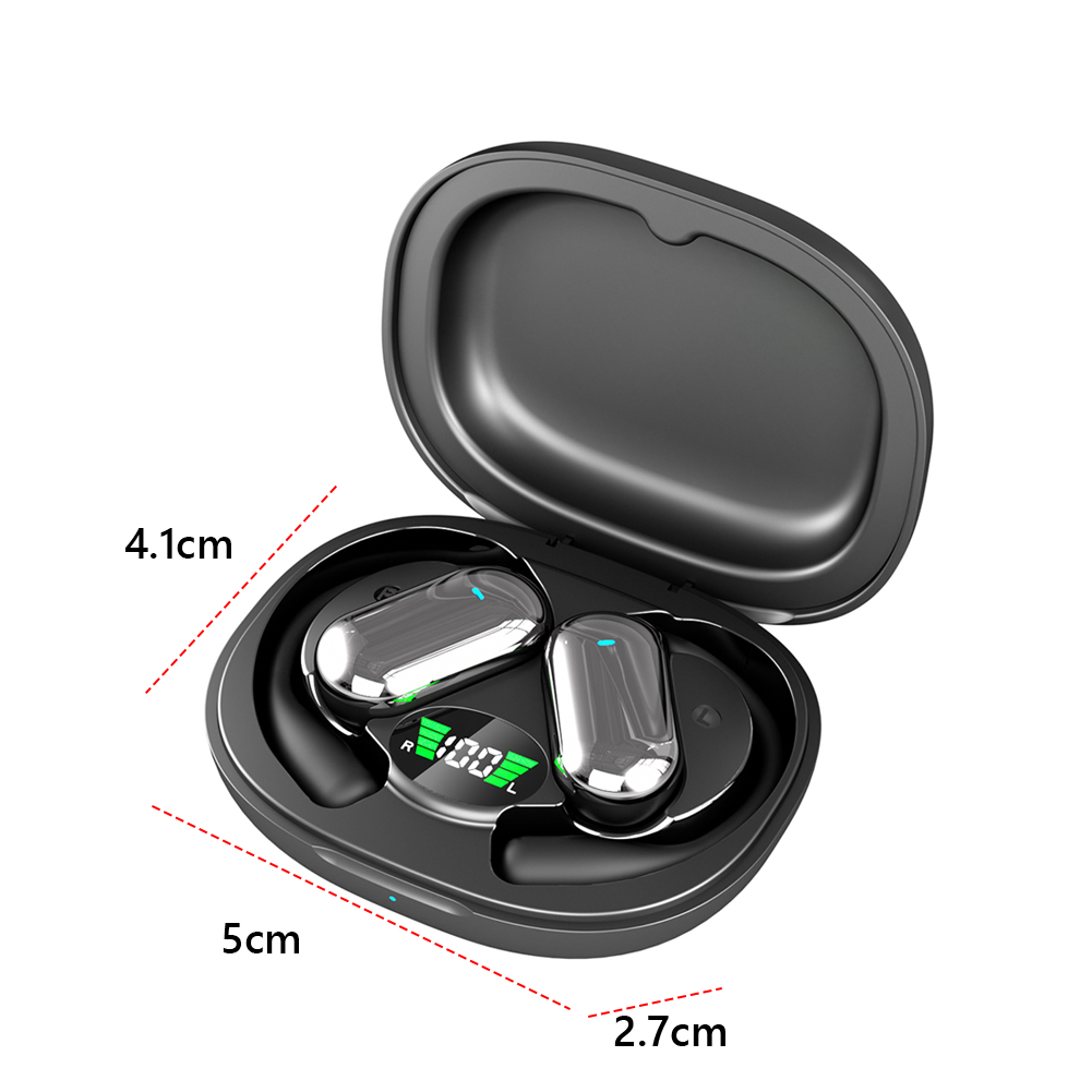 Bluetooth-Compatible 5.3 AI Translation Earbuds with Ear Hook Translator Headphones Open Ear Headphones for Travel and Business