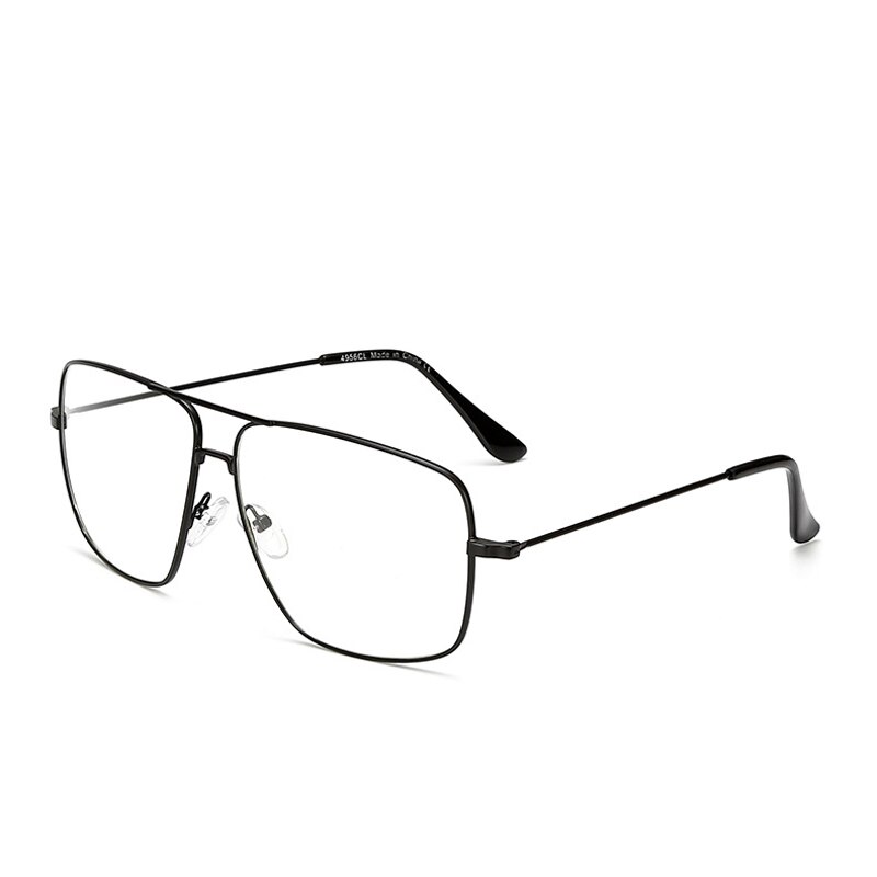 Elbru Vintage Classic Metal Frame Eye Glasses Men Women Sun Glasses Retro Square Optical Frames Eyewear Nerd Clear Lens Glasses