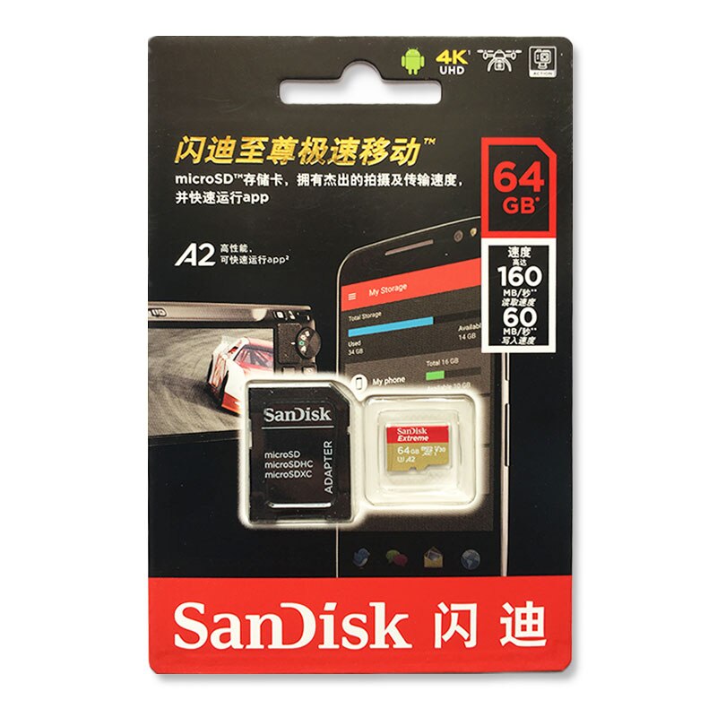 SanDisk Micro SD Card 100MB/s 256GB 128GB 64GB 32GB 16GB U3/U1 V30 A1 Class 10 Memory Card SDXC SDHC microsd Flash TF Card