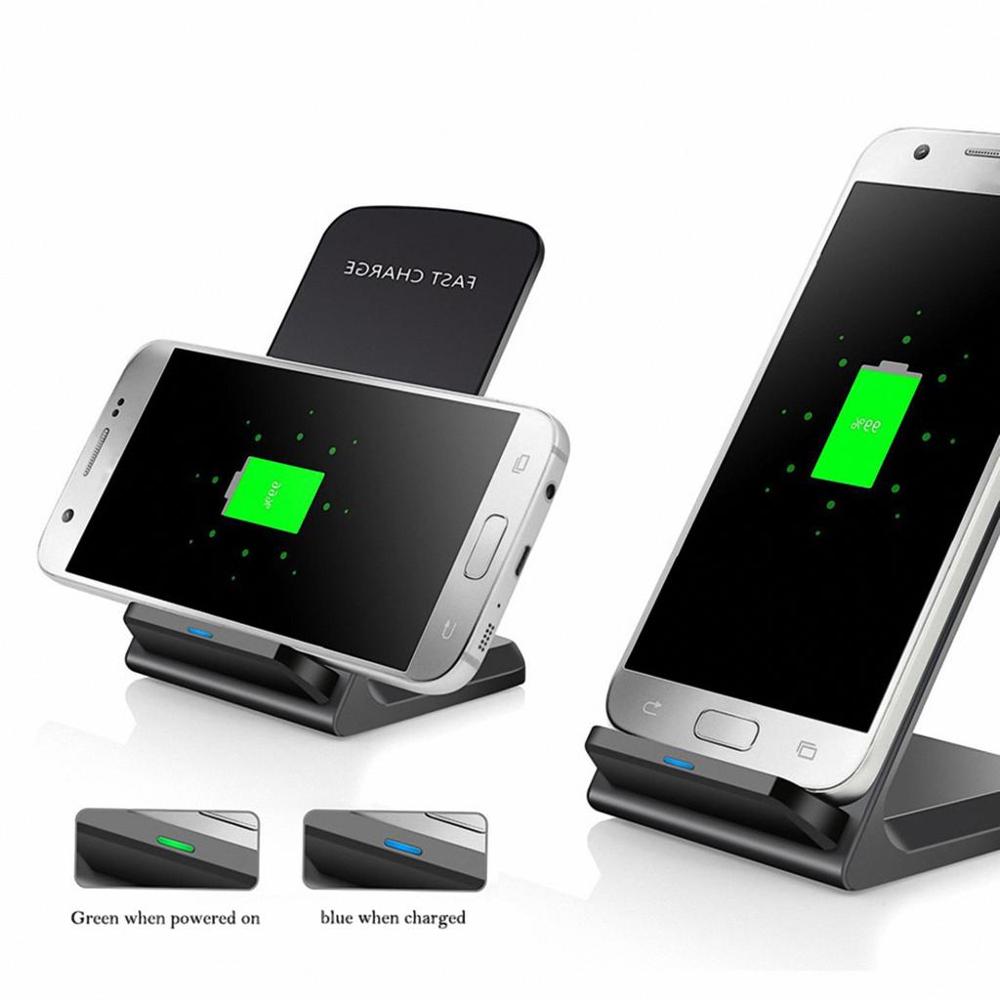 Qi draadloze oplader snel opladen voor iphone 11 8 x xr, xs max, samsung galaxy  s8 s9 s10  s10e note 9 10 standaardhouder