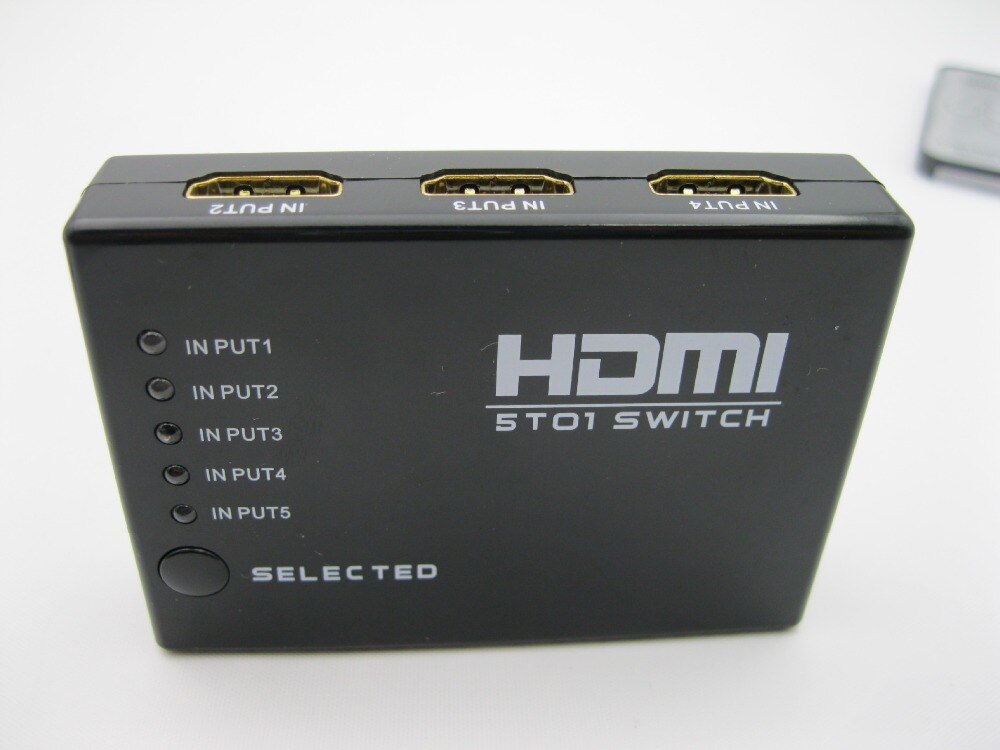Mini 5 Port Hdmi Switch 5X1 Hdmi Switcher 5 Ingang 1 Uitgang Splitter Hdmi-poort Voor Hdtv 1080P Video Met Afstandsbediening AVCRM501