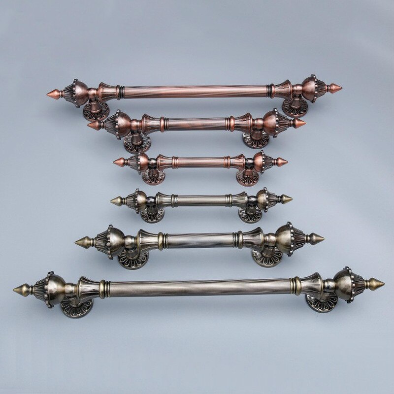Deur Handvat Antieke Zinklegering Multi-Size Handvat Deur Pull Brons Gate Hotel Ingang Winkelcentrum Deurklink Wf