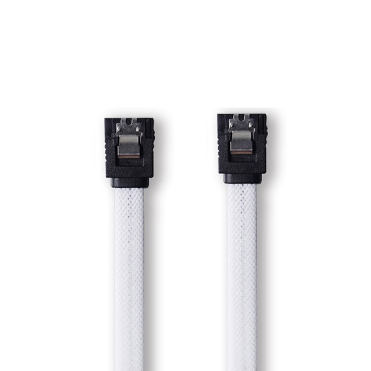 Lingable sata 3.0 iii sata 3 7 pin datakaapelit 6gb/ s ssd kaapeli hdd kiintolevyaseman johto linja nylon hihainen musta sininen punainen valkoinen: Valkoinen