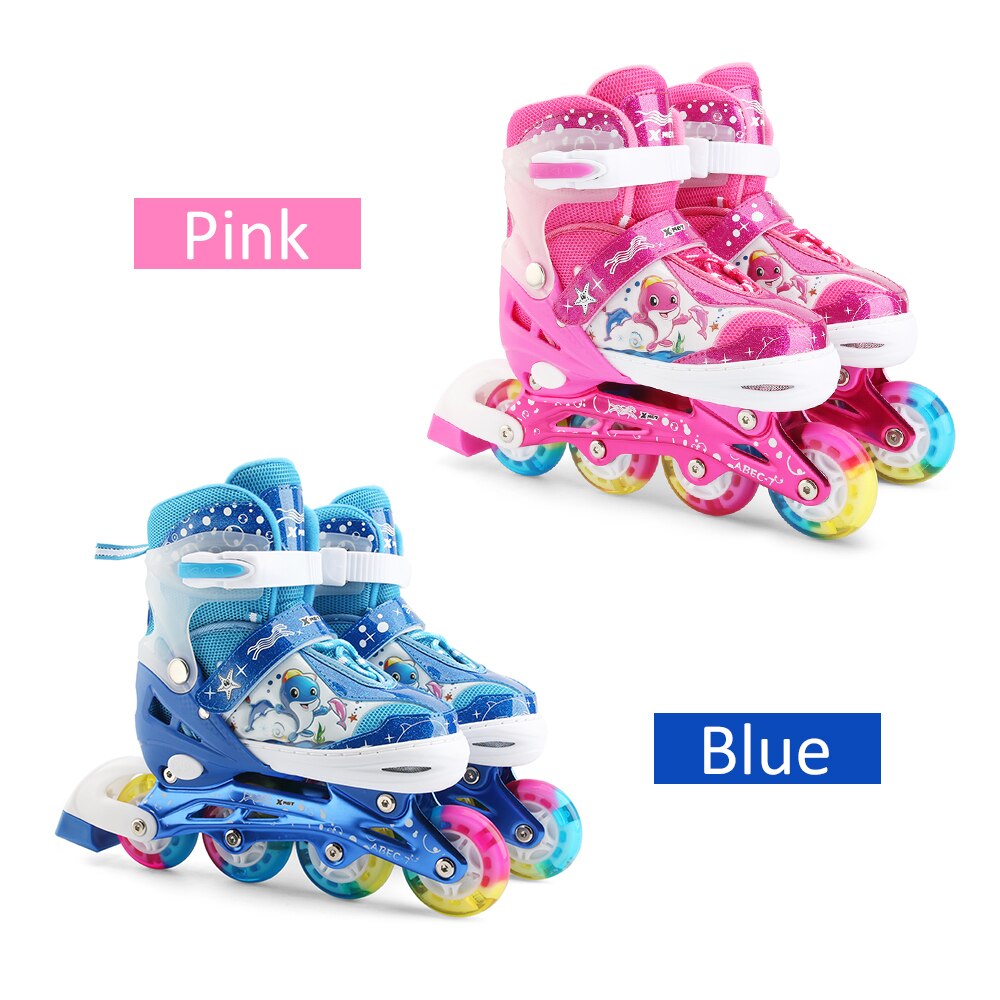 Verstelbare Inline Skates Met Verhelderend Wielen Voor Kinderen Jongens Meisjes Triple Bescherming Ademend Inline Skates Kinderen