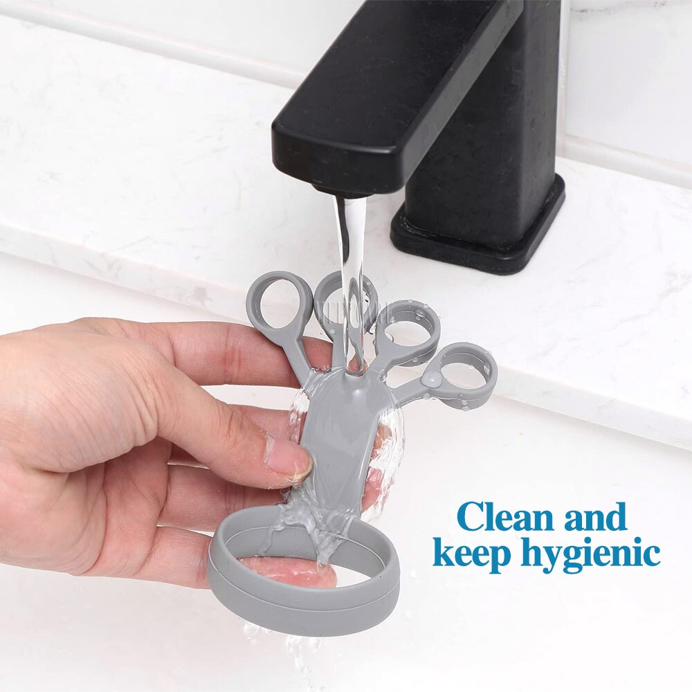 3PCS Finger Gripper Silicone Hand Gripper Resistance Band Hand Grip Wrist Stretcher Finger Expander Strength Trainer Exercise