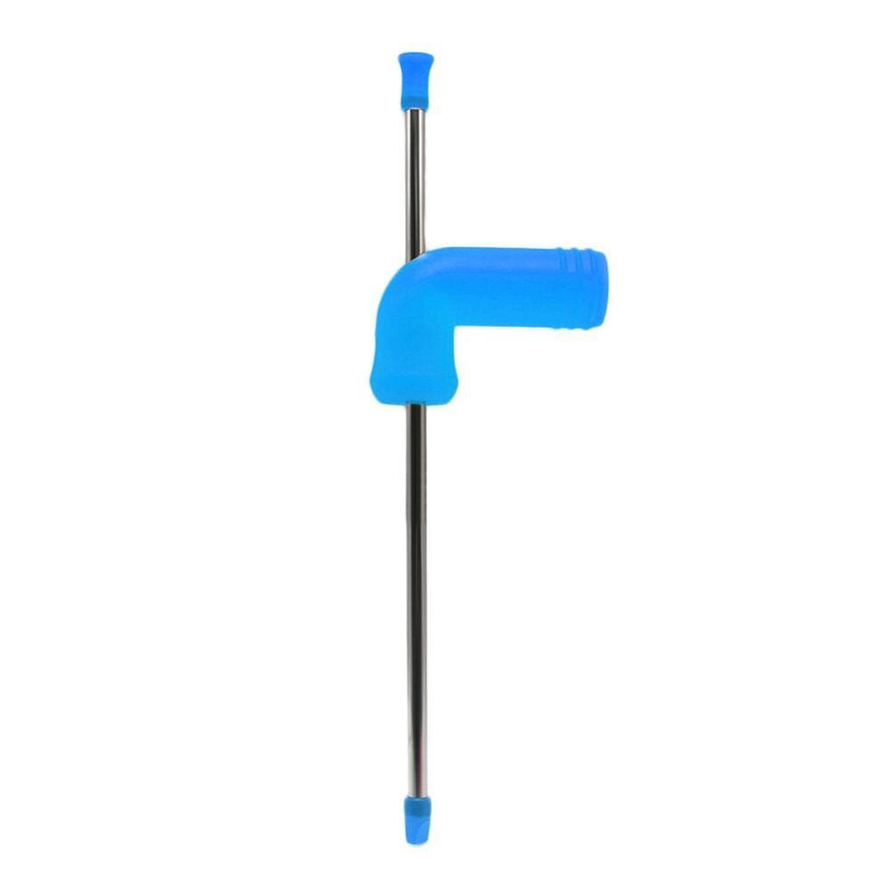 Öl snorkel halm öl bong tratt slammer festivaler party bar dricksverktyg dubbel öl snorkel dispenser: Blå