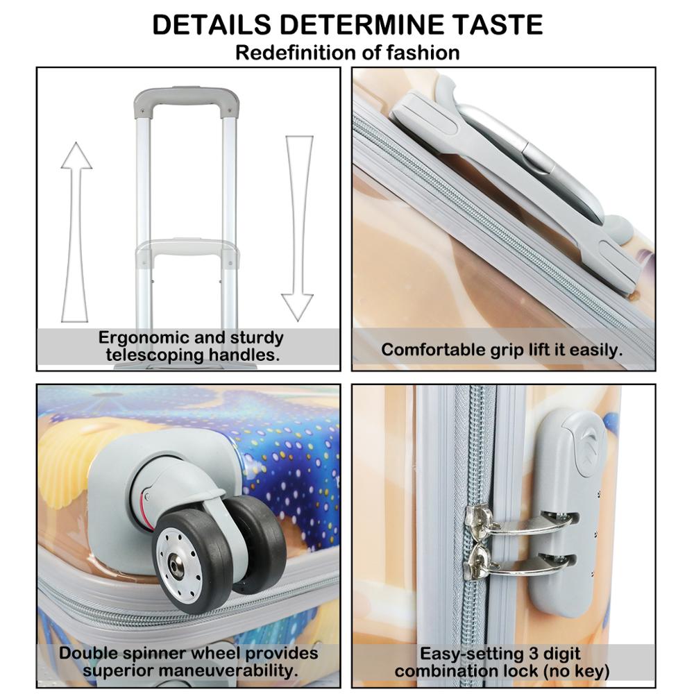 MERCURY TEXTIL-Equipaje de Mano,55cm Ligera con 4 Ruedas,película Protectora Que se Quita,Material Policarbonato (Estrella Mar)