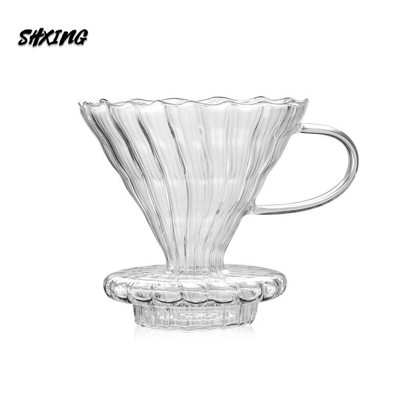 Kaffedryppegryte 300ml 500ml 700ml glass kaffekanne, isolert håndtak til å holde helle over kaffe og frisk dryppkanne