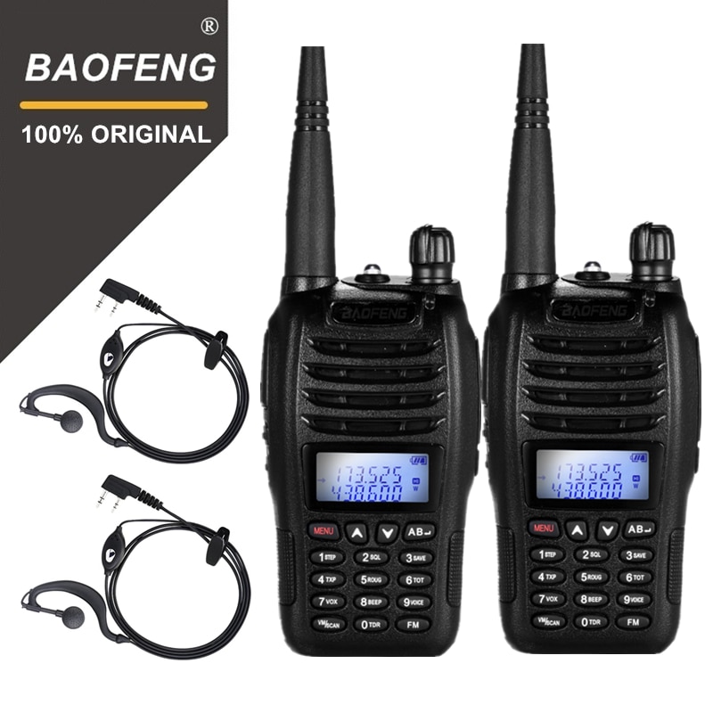 2 Stuks Baofeng BF-B6 Draagbare Walkie Talkie Uv B6 Twee Way Radio Dual Band Vhf/Uhf Woki Toki 5W Fm Radio Transceiver