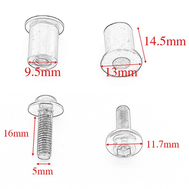 5mm Motorcycle Screw Windscreen Windshield Bolts Nut FOR YAMAHA TIGER 1050 SpoRt 1200 EXPLORER 800 XC XCX XR XRX