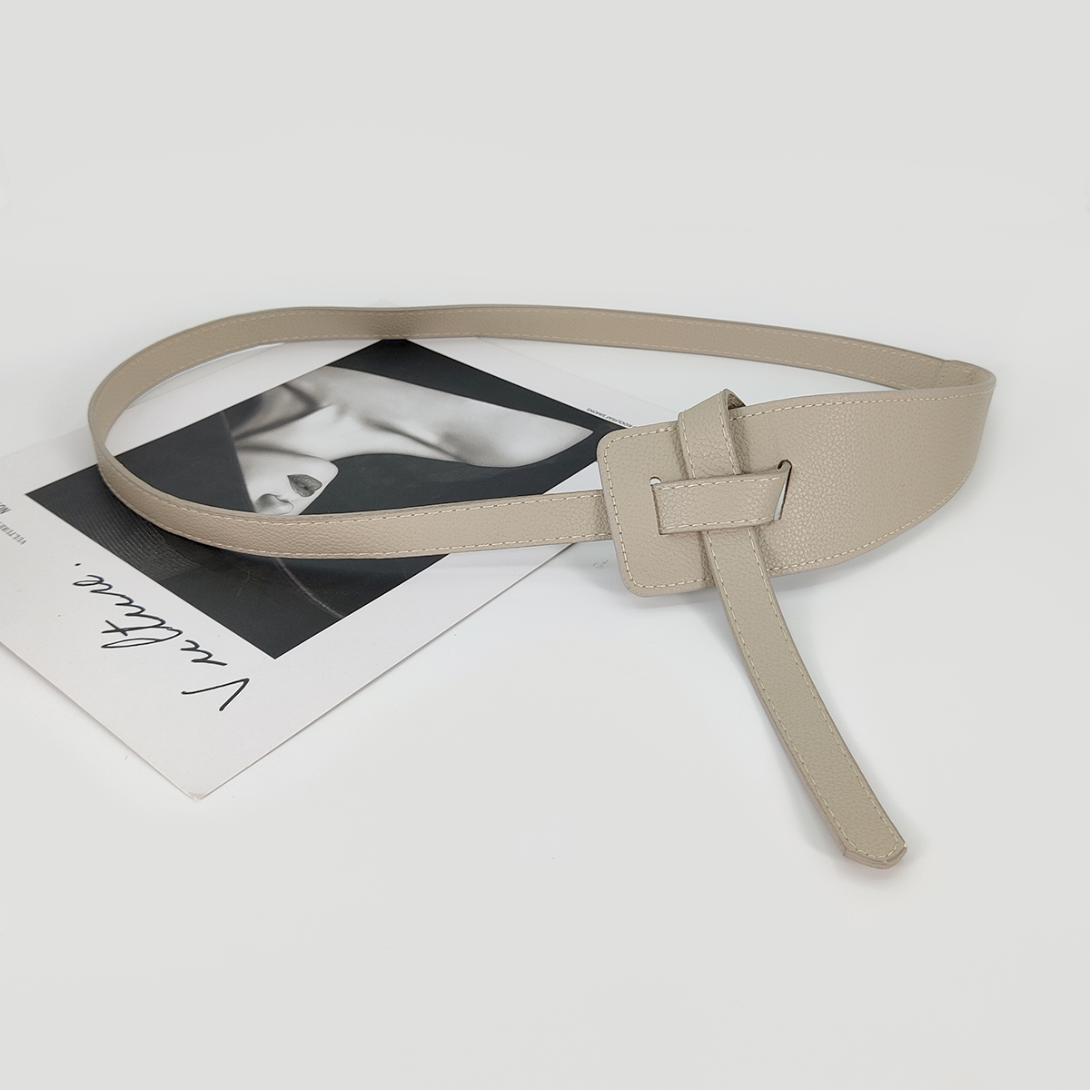 Belter for kvinner knute mykt pu-skinn langt linning bredt midjebelte for kvinner korsettbelte magebånd: Grønn