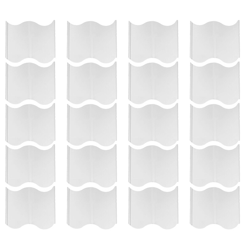 20 Pcs Plastic Garden Border Edging Fence Path Courtyard Lawn Edge Plant Panel Wall Gravel Border Fencing Set Tools Home: White