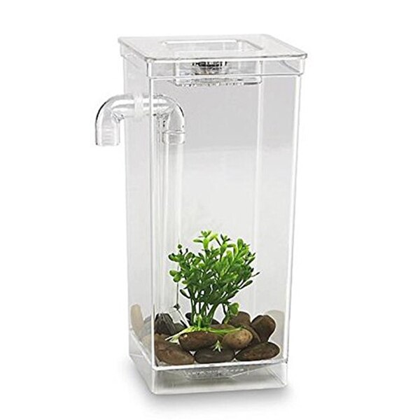 Ledet mini akvarium akvarium selvrensende akvarium skål praktisk skrivebord akvarium til kontor hjem dekoration kæledyr tilbehør