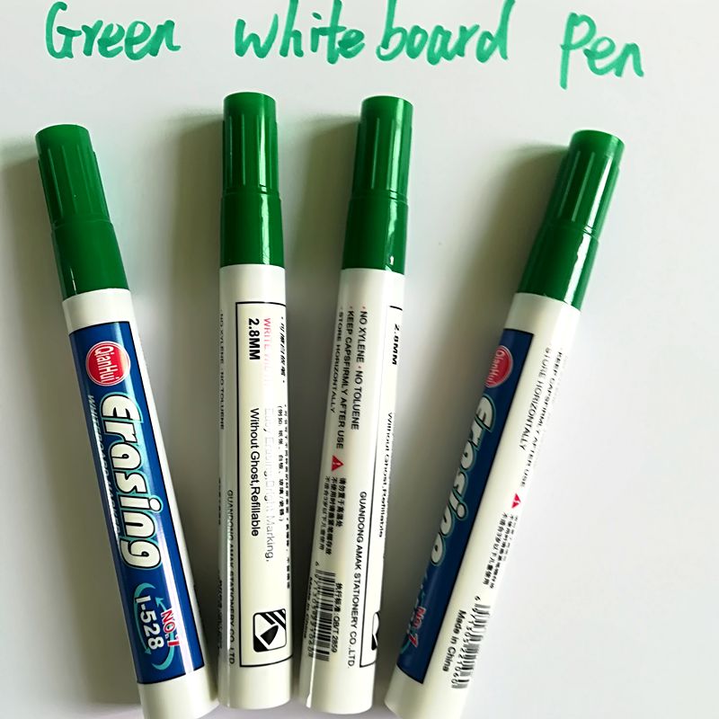 Rotuladores de Color de la pizarra, rotulador de pizarra blanca borrable a base de agua, no tóxico para escribir y dibujar rotulador, Pluma de aprendizaje para niños: Green