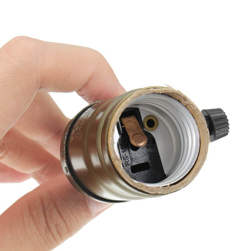 1Pcs E27/E26 Lamp Base Socket Pendant Lamp Holder Dimmer Cord Hanging Ceiling Light Bulb Fixture 110-220V US Plug