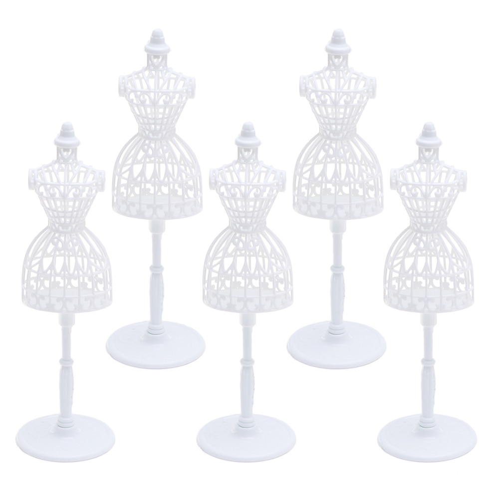 20pcs Mini Mannequin Stylish Hollow Art Mannequin Mini Clothes Model Rack Mini Mannequin Rack
