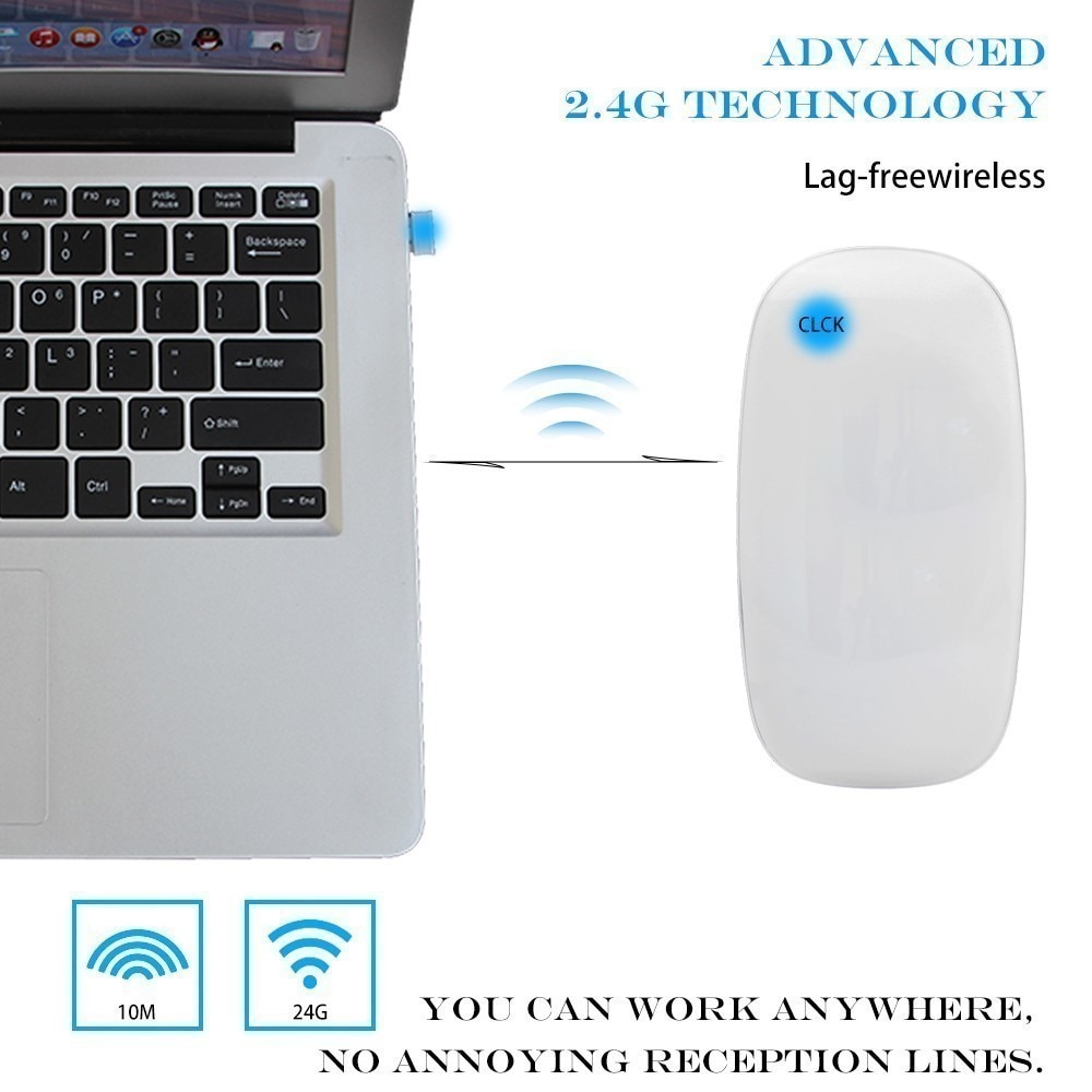 Draadloze Arc Touch Computer Muis Voor Apple Macbook Ergonomische Ultra Dunne Optische Usb Mause 3d Slim Magic Pc Muizen 2 voor Laptop
