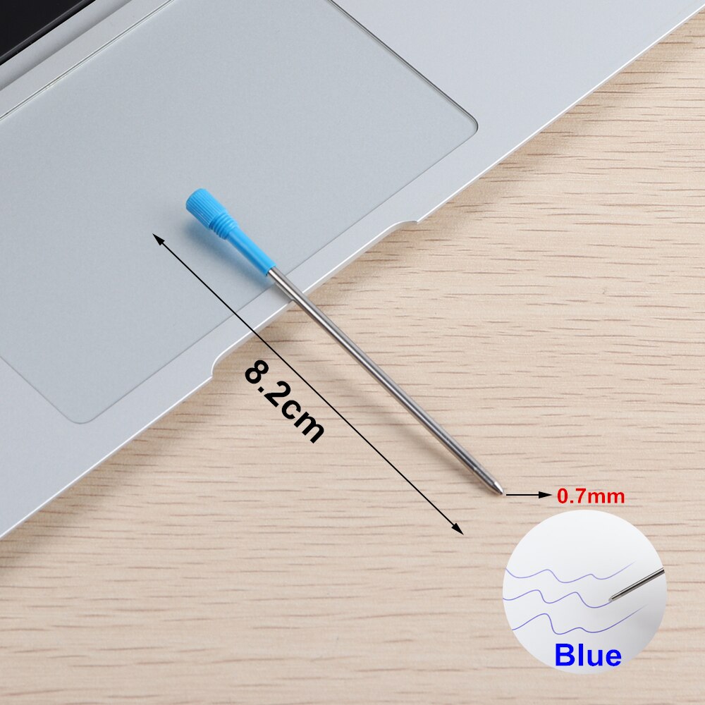 20 PCS/LOT Ballpoint Pen Refill 0.7mm Length 8.2cm Short Blue And Black Ink Refill 82mm Replacement Pens For School