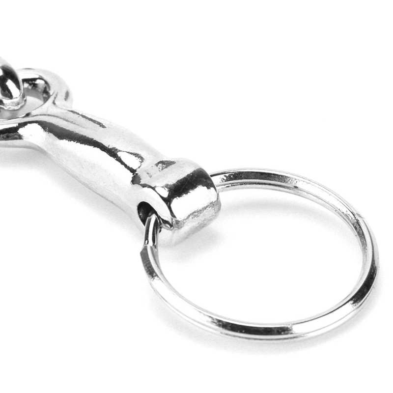 Snaffle Bits Keychain Zinc Alloy Pelham Keychain Single Connector Horse Bit Key Knot Horse Bits Keychain