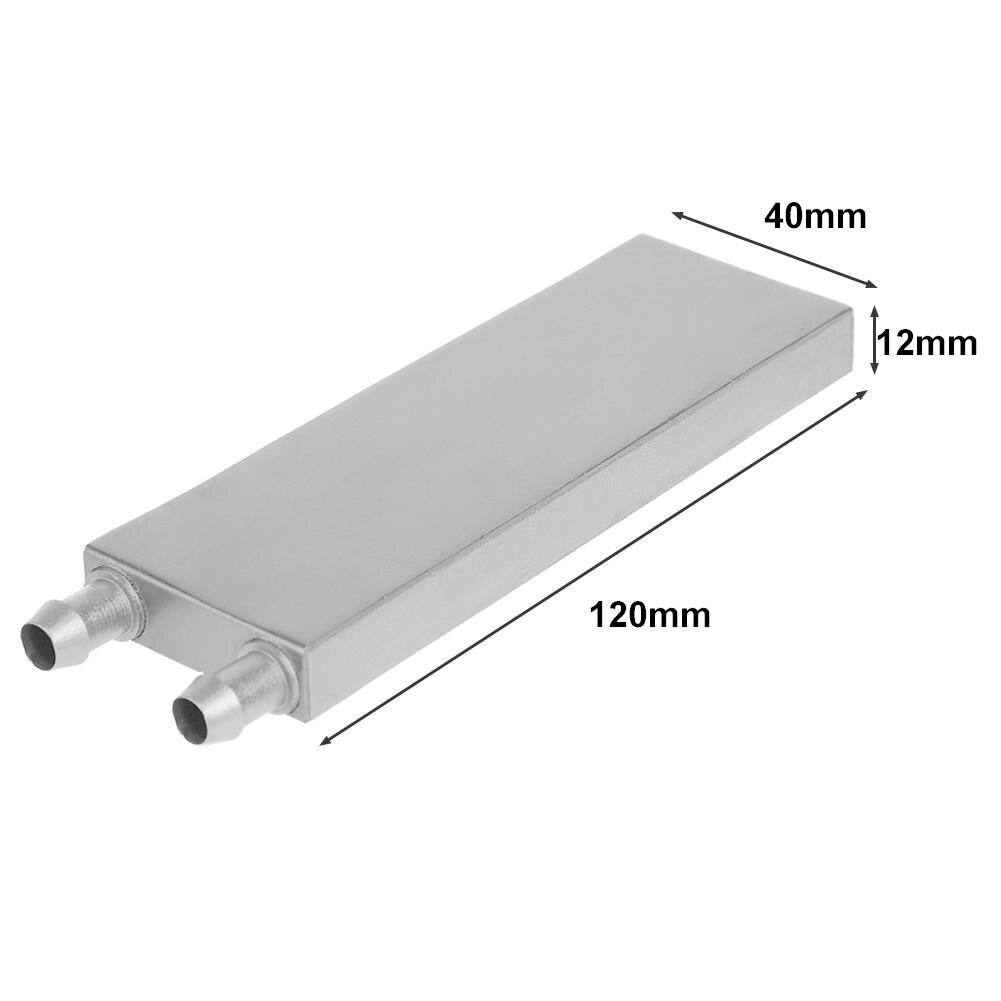 Aluminum Alloy Silver Liquid-Water Cooling Block CPU Heat Sink System Radiator Exclusive Water-Cooled Head Plate and Exchanger: 120x40
