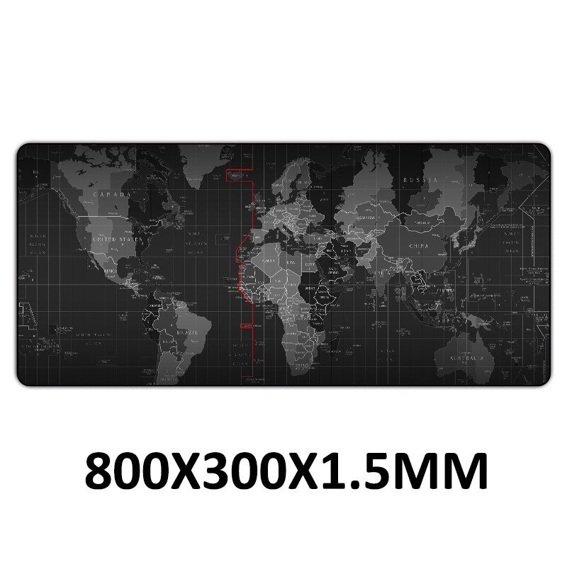 World Map Mouse Pad Rubber Mouse Mat Large Gaming Mousepad Gamer Speed XXL Anti-slip Locking Edge Desk Map Pad For PC Keyboard: 02