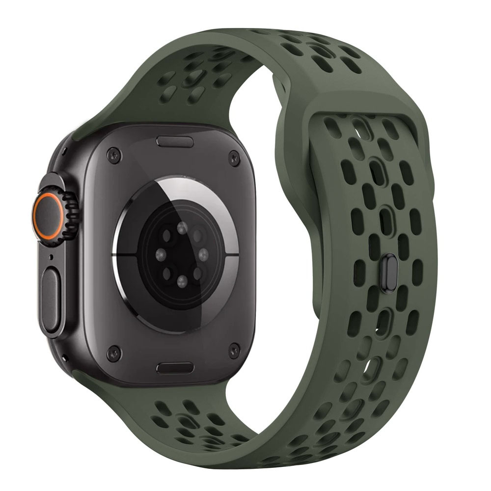 Correa de silicona para Apple Watch Correa 46mm 45mm 41mm 44mm 49mm 40mm 42mm pulsera Correa para Iwatch Series 10 9 8 7 6 5 SE Ultra 2: GREEN BLUE / 12 mm